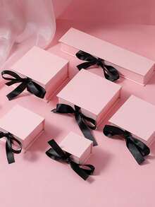 1 件女士便携式翻盖珠宝盒，方形丝带礼品盒，适用于戒指、手表、项链、耳环 - 彩色 - 查看 2