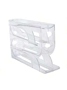 1pc Egg Storage Box, 3-Tier Automatic Rolling Egg Rack, Large Capacity Dedicated Egg Storage Box For Fridge, Cabinet, Shelf And Counter, Kitchen Organization And Storage, Kitchen Accessory