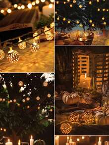 1 件摩洛哥球形太阳能灯串 - 20 个 LED 户外装饰，适用于花园、庭院、门廊、圣诞节、婚礼、派对闪烁仙女灯，具有 8 种模式，太阳能充电，镍电池，户外照明充满活力的户外灯太阳能充电灯