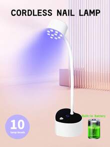 带智能传感器的 UV LED 美甲灯、便携式可充电迷你免提 UV 灯、可旋转无绳美甲烘干机、速干凝胶指甲油固化灯、鹅颈发光固化灯，适合家庭和沙龙使用 - 彩色 - 查看 14