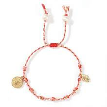 1 件手工波西米亚耶稣铜牌 EPE 泡沫绳手链，耶稣升天日礼物，男女皆宜的完美珠宝 - 彩色 - 查看 9