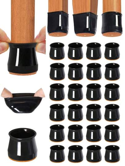 4/8/16/24/36 st. Golvskydd för möbelben, lämpliga för trägolv, möbelunderlägg, stolsbensskjutare, silikonbenskydd för stolsben, förhindrar repor i golvet och minskar buller, lämpliga för kök, vardagsrum, sovrum, café, 3 modeller tillgängliga