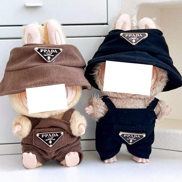1pc LBB Clothing Accessories, Blind Box Pendant, Adorable Rabbit & Bear Strap Romper