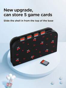 1 pieza Funda protectora con patrón de cereza, corazón y lazo, compatible con Switch2/Switch NS/Smart OLED/Lite, compatibles con accesorios de consola de juego Switch/switch 2, Set completo que incluye bolsa de almacenamiento, base para ranura para tarjetas, cubierta protectora de Switch, mejor regalo compatible para jugadores de interruptor - Multicolor - Ver 14