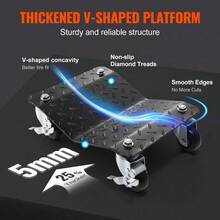 Heavy Duty Car Dolly Wheel Tire Dolly 2 PCS Auto Repair Skate - 3000LB Capacity For Easy Vehicle Movement - Black - View 10
