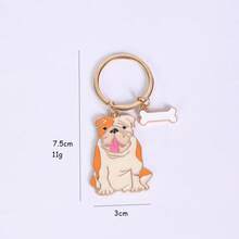 1pc Alloy Golden Retriever Dog Keychain, Pet Dog Keyring, Animal Pendant, Men's Car Key Chain, Cute Bag Charm, Gift For Friends