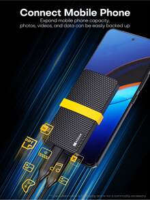 Kodak X200 1TB 2TB External SSD Type-C Hard Drive Flash USB3.2 450Mb/S Portable SSD 128GB 256GB 512GB Mini PSSD For Laptop Desktop Mobile - Black - View 6