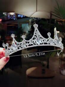 1pc Fashionable Crown Headband, Suitable For Performance And Birthday Occasions