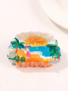 1 件 7.1 厘米女士优雅发夹 - 沙滩发饰、居家旅行礼品、休闲正式两用发夹、时尚发饰、精湛工艺装饰品、完美礼物之选时尚发饰优雅发夹女士爪夹 - 彩色 - 查看 13