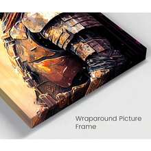 1pc The Mandalorian, Warrior In The Rain, Sci-Fi Armor Style Framed Wall Art - Canvas Prints Poster, Ready To Hang - Home Decor, Ideal For Home, Office Wall Decor, Family Gift, Living Room Bedroom Wall Decor - 香檳色 - 查看 9