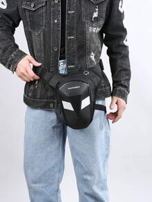 Túi đeo chân xe máy Zhuifengbao Tactical Knight Túi đeo hông xe máy dành cho nam, Ba lô đeo hông giao hàng chống thấm nước có giắc cắm tai nghe, dây đeo vai có thể điều chỉnh và ngăn khóa kéo đôi - Đen Túi đeo hông xe đạp ngoài trời EVA, Thích hợp cho đạp xe địa hình, Ba lô xe máy - Nhiều màu - Xem 4