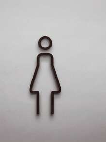 1pc 3D Acrylic Restroom Sign, Unisex - Black And Golden, Easy Door Mount For Hotels And B&Bs, Men's Restroom Women's Restroom Bathroom Wall Stickers Signage Toilet Door Sign WC Signage, Home Decor, Restroom Decor