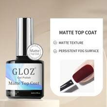 GLOZ 3pcs Matte No-Wipe Top Coat Gel Nail Polish Base Coat Set, Long-Lasting Gel Nail Polish Combo, Removable LED Manicure Light DIY Design, Gift For Women - 無色 - 查看 4