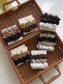 1pc/4pcs Solid Soft Elastic Hair Ties, No Damage Hair Scrunchies, Multi-Use Hair Ties Scrunchy Hair Ties, Casual