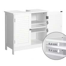 Ensemble de meubles de salle de bain, accessoires de salle de bain - Blanc - Voir 5