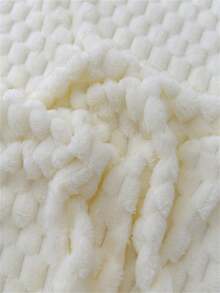 1 chiếc chăn len flannel thoải mái - Siêu mềm, nhẹ, phù hợp với mọi mùa với thiết kế vải jacquard hình lục giác, thích hợp cho trang trí nhà ngày Halloween, cắm trại và du lịch ngày Giáng sinh, Ngày của Mẹ màu vàng tươi, phụ kiện trang trí phòng ngủ thời trang, chăn len - trắng - Xem 11