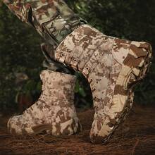 Botas de senderismo de alta calidad, diseño nuevo de 2025 para tallas grandes, zapatos antideslizantes para trekking, botas militares para entrenamiento de combate, zapatos camuflados, botas altas para hombre para otoño/invierno, zapatos de senderismo para hombre, zapatos casuales para deportes al aire libre, botas altas, zapatos negros, zapatos grises, zapatos caqui, zapatos marrones, botas de montar para hombre, adecuados para clima frío de otoño/invierno, tallas del 39 al 47 (patrón asimétrico) - Arena de camuflaje - Ver 9