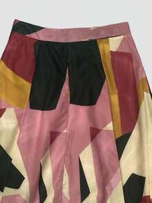 女士时尚高腰花卉印花休闲沙滩度假裙，春夏 - 彩色 - 查看 5