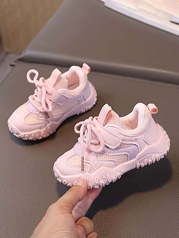 1 Pair Kids Unisex Mesh Breathable Soft Bottom Non-Slip Sports Shoes, Toddler Baby Walking Shoes, Versatile Outdoor Casual Running Shoes, Suitable For Spring, Summer, Autumn, Winter