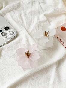 Suporte de celular em formato de flor de lótus, 1 peça, com suporte retrátil de mesa em formato de flor de lótus, cor sólida, suporte portátil e desleixado, compatível com iPhone, Android, presente de aniversário, família, amigos, suporte para celular, acessórios para celular - Multicolorido - Ver 3