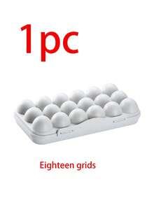 12/18格食品储物盒，带盖，可拆卸隔板，可堆叠设计，带鸡蛋托盘，塑料材质，可重复使用 - 彩色 - 查看 11