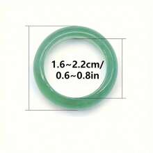 5/10/20 件绿玛瑙戒指 - 光滑天然宝石可叠戴戒指，适合女士和女孩，尺码 6-8，优雅复古珠宝礼物，适合生日、毕业典礼、圣诞节、日常佩戴 | 简约戒指设计，珠宝戒指