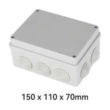 CILIA 方形/圆形多尺寸防水接线盒/塑料分配器，适用于苛刻环境/潮湿环境，IP44 防护等级，灰色，确保耐用性和保护性