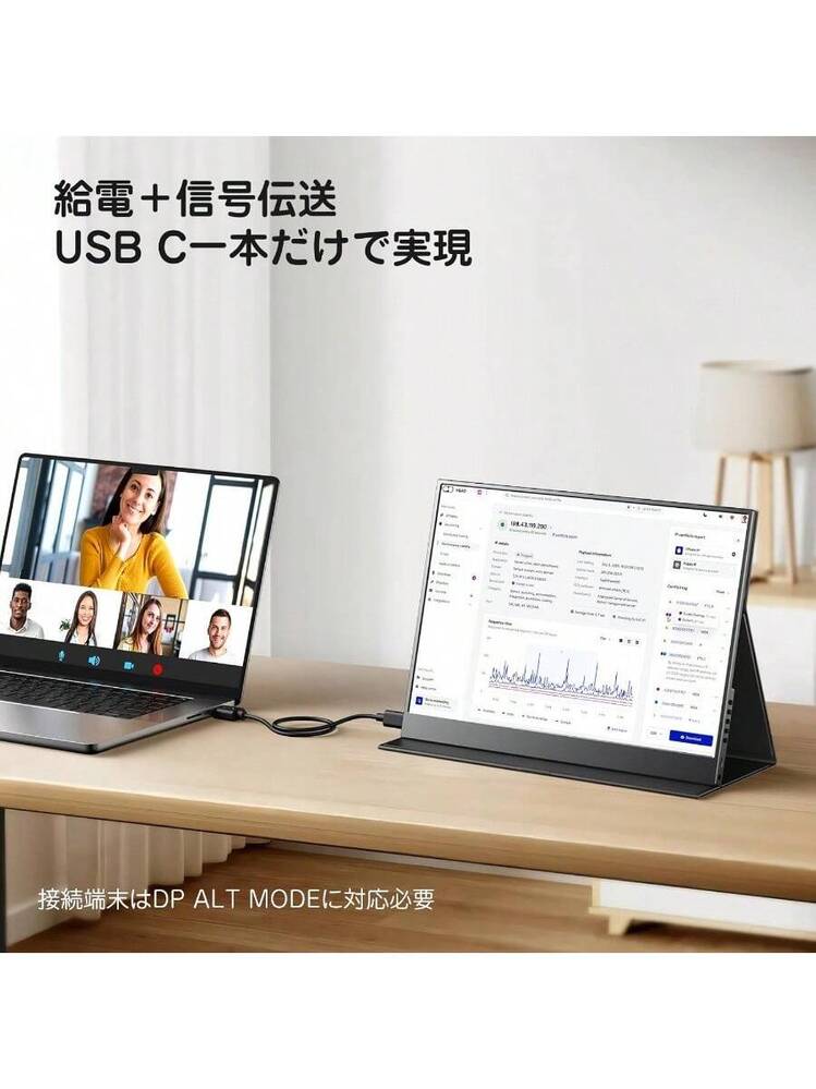 KEEPTIME モバイルモニター 13.5インチ 2K解像度 モバイルディスプレイ