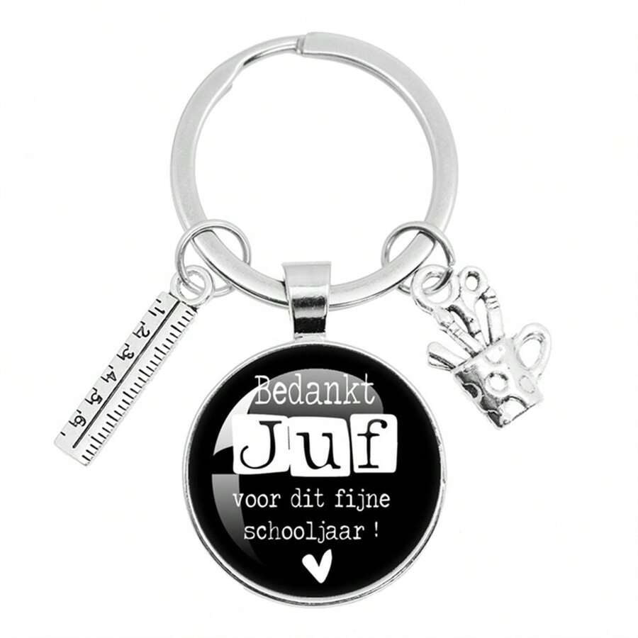 1 件玻璃教师钥匙扣，适合最可爱的老师，教师感谢礼物学校汽车配件可爱哥特 Y2k