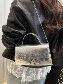 Bolso de mano tipo clutch con estampado de cocodrilo de moda 2025, cartera larga de mujer, bolso pequeño