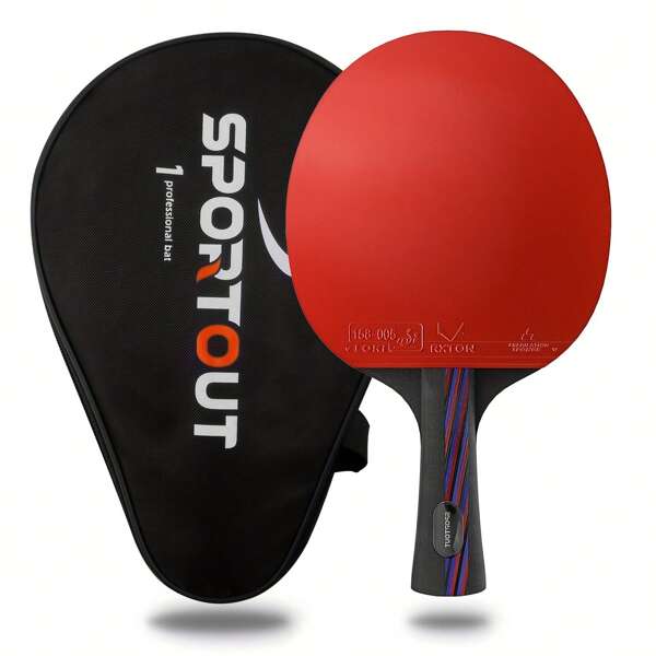 Table Tennis Bat, Professional Ping Pong Bat With Case, ITTF Approved Rubber For Beginners & PRO Players, Professional Paddle Training Racket