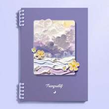 Thick Loose-Leaf A5/B5/A4 Size Notebook Oil Painting Scenery Coil Student Notebooks 60 Pages Cute Notebook With Detachable Pages For School, Journaling, School Supplies,Back To School