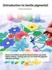 12 Color Textile & Glass Paint Set (25ml/Bottle) - Acrylic Craft Paints For DIY Clothes, Tumblers, Canvas Art, School Supplies,Back To School