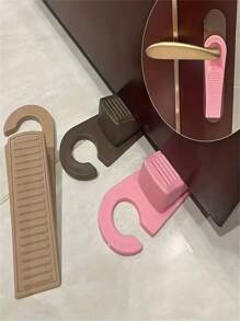 2 Pieces Heavy-Duty Door Stop Set -, Strong Adhesion, Children's Exit Baffle, Suitable For Classrooms, Dormitories And Baby Rooms - Fashionable School Supplies