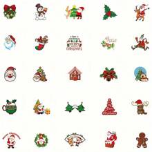50pcs/Pack Christmas Stickers - Santa Claus Holiday Stickers, Reusable Stickers For Water Bottles, Laptops, Skateboards, Vibrant Aesthetic Doodle Set For Journals, Scrapbooks, Party Supplies, Ideal For Winter, New Year