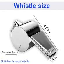Stainless Steel Whistle, Loud Metal Whistle With Lanyard For Referees Coaches Lifeguards Survival Emergency Football Basketball Soccer Hockey - Multicolor - View 3