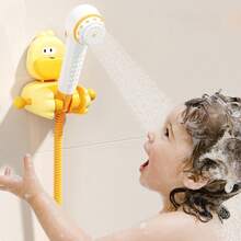 1pc Adorable Cartoon Suction Cup Shower Head Holder,Suction Cup Shower Head Holder, Home Bathroom Non Perforated Children's Shower Head Holder,Adjustable No-Drill Shower Head Holder , Suction Cup Style,Universal Shower Head Fixed Base,Strong, Non-Punching,Easy Bathroom Installation, For Bathroom Organization. - Multicolor - View 2