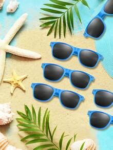 10 件复古 80 年代派对眼镜 - 经典方形复古款，适合成人、万圣节、角色扮演和节日活动（蓝色 10 件装黑色墨镜、女士时尚配饰、沙滩装、商务休闲礼品、秋冬摄影道具）单身派对装饰、单身派对礼物、单身派对、新娘送礼会回礼、婚礼宾客回礼、万圣节节日用品、万圣节装饰、圣诞节装饰 - 藍色 - 查看 5