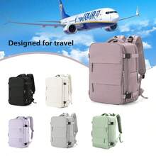 Ryanair-Approved 40x20x25 Expandable Under-Seat Backpack, Waterproof Cabin Bag With USB Charging Port. Unisex For Men And Women - Beige - View 9
