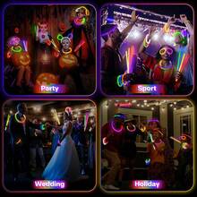 50/20 unidades Barras luminosas, decoración de fiesta fluorescente, collares y pulseras luminosos de fiesta neón, suministros perfectos para fiestas - Multicolor - Ver 6