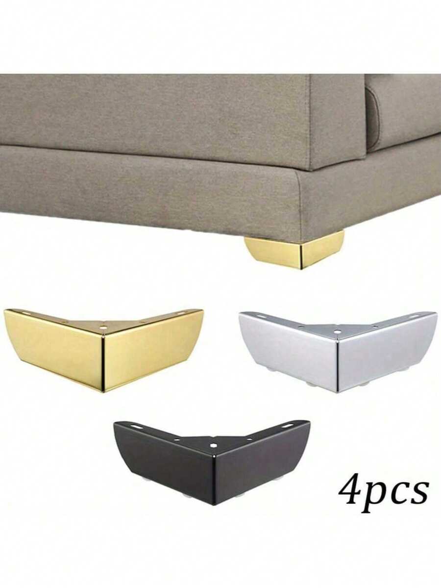 4Pcs Durable Heavy Load Bearing Furniture Legs Metal Cabinet Three-Pronged Feet Triangle Sofa Legs DIY Furniture Hardware Legs - Multicolor - View 1