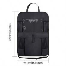 Car Backseat Organizer, Waterproof And Durable Car Seat Organizer Kick Mats Muti-Pocket Back Seat Storage Bag With Touch Screen Tablet Holder