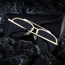 1 Pair Aviator Fashion Glasses, New Retro Street Casual Elegant Style, Unisex UV Protection Driving Outdoor Fashion Glasses