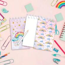 8pcs/Set Creative Cartoon Cloud Notebooks, Cute & Stylish Mini Coil Bound Notepads, Perfect For Students Back To School