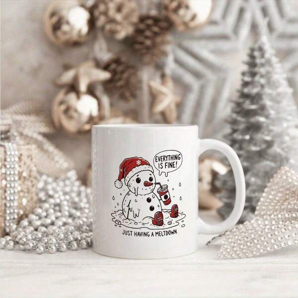Ce mug en céramique avec des motifs de bonhomme de neige de Noël associe avec habileté un sens du design à une fonctionnalité pratique. En tant que tasse multifonction réutilisable, il est lavable en machine, durable et peut aller au micro-ondes, convenant pour contenir du lait, du café, du thé