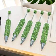5pcs DIY Bead Pen New Full Diamond Bead Pen Creative Pen Bead Pen - 棕色 - 查看 4
