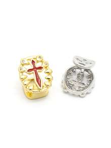 1 pieza Grillz con diseño de cruz hueca, estilo punk personalizado adecuado para hombres y mujeres, para uso diario - Multicolor - Ver 6