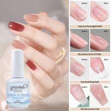 GELPOLISH 15ml 纖維橡膠底膠指甲底膠 - 無色 - 查看 5