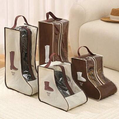靴子收纳袋，长靴和踝靴收纳鞋袋，新款时尚透明鞋靴防尘罩，女士高筒靴和踝靴专用靴袋，旅行居家无纺布靴袋，带拉链提手靴套，加厚防水便携手提靴子收纳袋，防护性强，透气性好，节省空间 - 非常适合旅行、衣橱整理、母亲节礼物、卧室装饰、花园、厨房装饰、夏季、海滩、旅行必备、房间装饰、软萌、毕业季、鞋架、收纳神器、户外、花园、旅行必备、便携、海滩必备、毕业季、毕业典礼、毕业典礼、毕业礼物、毕业礼物、毕业礼物、毕业礼物、祝贺毕业、祝贺毕业、优秀毕业生、毕业典礼、毕业派对