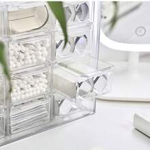 Joyero de presentación con compartimentos DIY multicapa, caja de plástico transparente práctica y conveniente